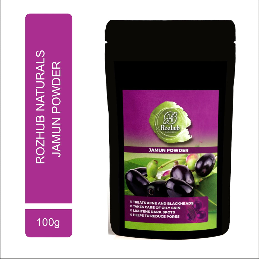 Rozhub Naturals Herbal Jamun Seed Powder For Face Mask- 100g - Rozhub Naturals