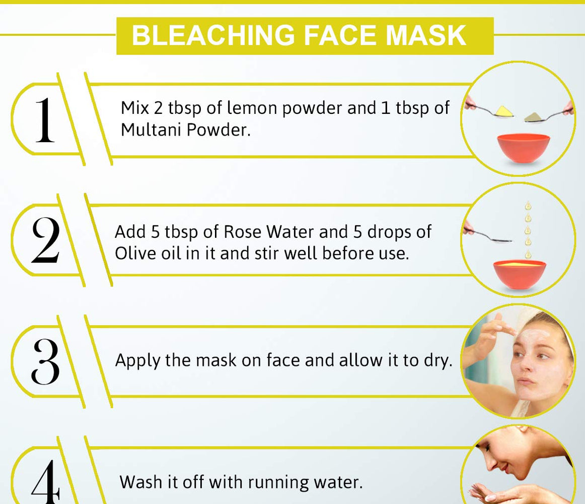 Rozhub Naturals Lemon Peel Anti Tan Face Mask Powder - 100gm - Rozhub Naturals