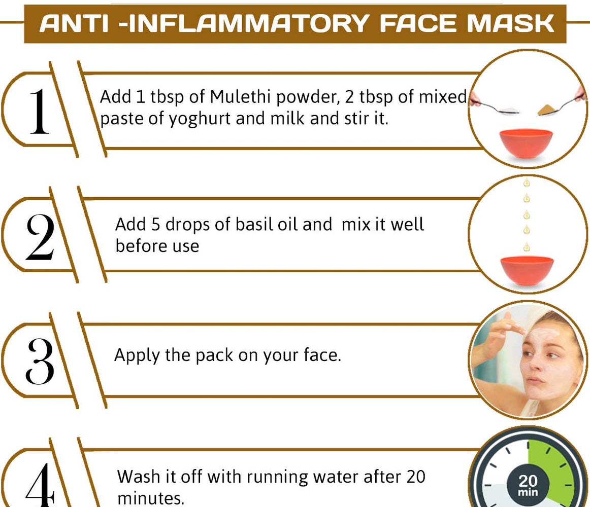 Rozhub Natural Mulethi (Licorice) Hair & Face Mask Powder - 100g - Rozhub Naturals